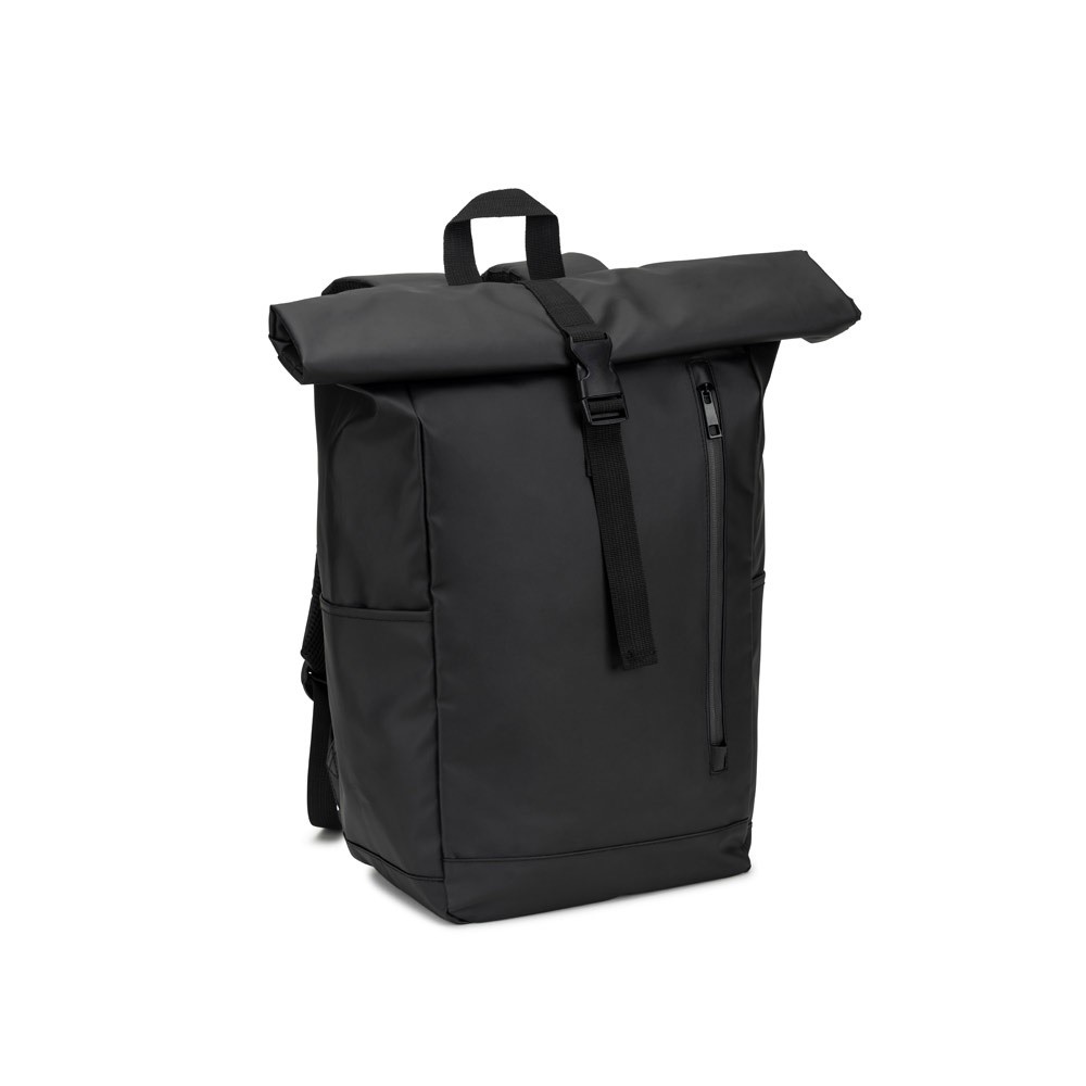 OSASCO BPACK. Plecak typu roll top z zamkiem błyskawicznym, który umożliwia zwinięcie górnej części w celu dopasowania do