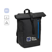 OSASCO BPACK. Plecak typu roll top z zamkiem błyskawicznym, który umożliwia zwinięcie górnej części w celu dopasowania do