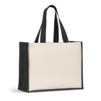 HELSINQUE COLOUR. Torba płócienna (320 g/m²), z dnem i bokami z laminowanej juty (350 g/m²) w kolorach