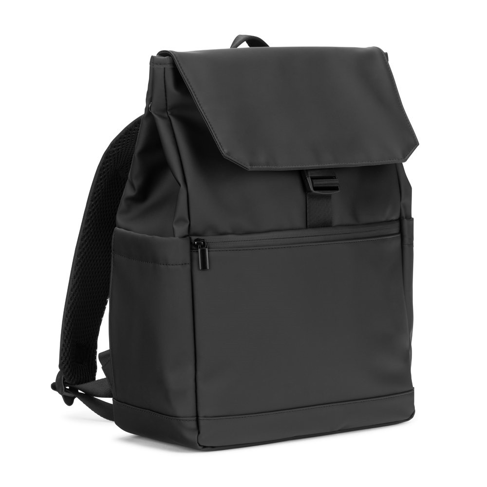 AZORES BAG. Plecak na laptopa (16") z PU, z klapką zakrywającą wszystkie komory