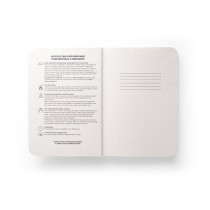 ORGANIC SEMI-RIGID. Notatnik A5 z półsztywną okładką wykonaną z organicznej masy, z rośliny zwanej "trawą słoniową" 