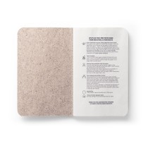 TEAPAD SOFT. Notatnik A6 z elastyczną okładką wykonaną z odpadów liści herbaty (65%)
