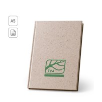 TEAPAD RIGID. Notatnik A5 z twardą okładką wykonany z odpadów liści herbaty (65%)