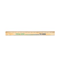 WESLEY 30. Linijka z drewna sosnowego o długości 30 cm