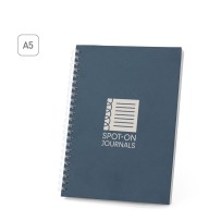 SCHILLER. Notatnik A5 z elastyczną okładką, wykonany w 100% z papieru pochodzącego z recyklingu