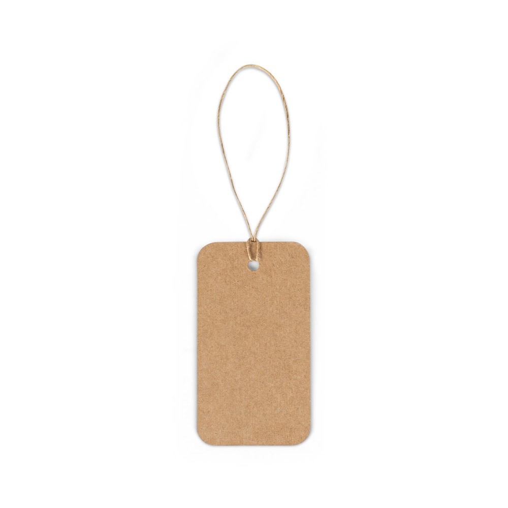 LABEL RECTANGULAR. Etykieta prostokątna wykonana w 100% z papieru pochodzącego z recyklingu (700 g/m²)