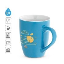CINANDER. Ceramiczny kubek z błyszczącym wykończeniem, pojemność 370 ml