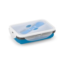 SAFFRON. Lunch Box. Wysuwane hermetyczne pudełko wykonane z silikonu i PP 640 mL