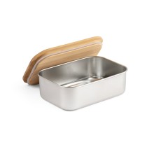 SHINO. Lunch Box. Pudełko na lunch ze stali nierdzewnej z bambusową pokrywką 800 ml