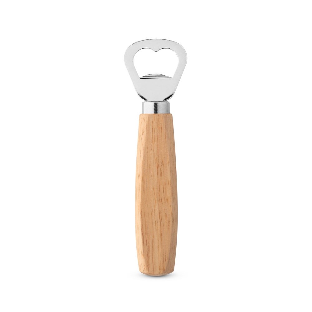 HOLZ. Otwieracz do butelek, metal i drewno