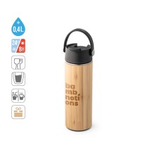LAVER. Butelka termiczna z bambusa, stali nierdzewnej i PP 440 ml