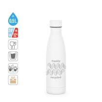 RE-BUFFON M. Termos wykonany w 90% ze stali nierdzewnej pochodzącej z recyklingu 520 ml