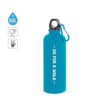 KELCE. Butelka ze stali nierdzewnej o pojedynczych ściankach z karabińczykiem 550 ml