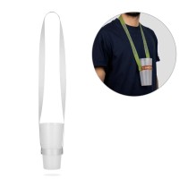 BRADFORD. ZESTAW Smycz SUBLIMACJA Długa II (20 mm) Duo z poliestru z recyklingu (100% rPET) z uchwytem na kubek ze smyczą subl