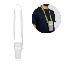 OXFORD. ZESTAW Smycz SUBLIMACJA Długa II (20 mm) Duo z poliestru z recyklingu (100% rPET) z elastycznym uchwytem na kubek do su