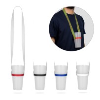 BOLTON. ZESTAW Smycz SUBLIMACJA Długa II (20 mm) Duo z silikonowym uchwytem na kubek