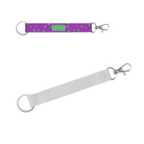 WALSALL. ZESTAW Smycz SUBLIMACJA Short II DUO (20 mm) z poliestru z recyklingu (100% rPET) z kółkiem o średnicy 32 mm i karab