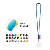 WATFORD. SET Lanyard TUBE Long (Ø 7 mm) z karabińczykiem 9 mm, zapięciem bezpieczeństwa Ø 7 mm i sztywnym uchwytem na ident
