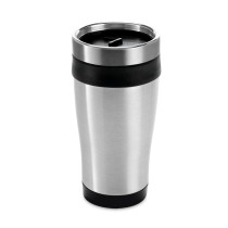 BATUM. Kubek podróżny 420 ml ze stali nierdzewnej i PP