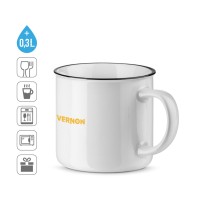 VERNON WHITE. Kubek ceramiczny 340 mL