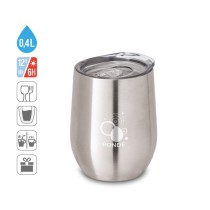 RONDE. Kubek podróżny ze stali nierdzewnej 400 ml