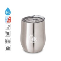 RONDE. Kubek podróżny ze stali nierdzewnej 400 ml