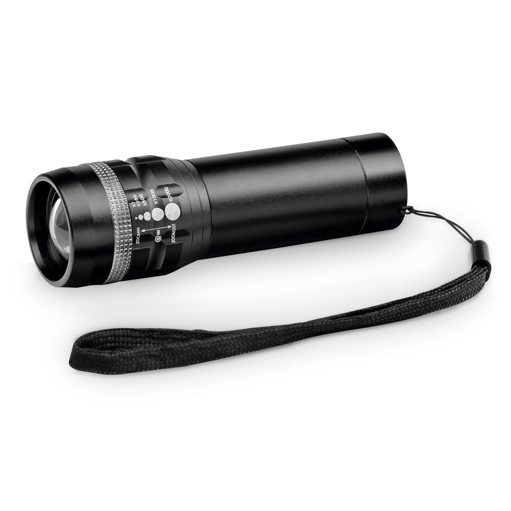 ZOOMIN. Aluminiowa latarka z funkcją zoomu z 3 trybami świecenia