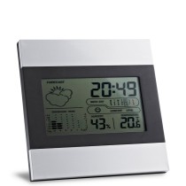 DENE. Biurkowa stacja pogodowa z ekranem LCD z aluminium i ABS