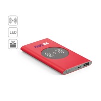 CASSINI. Power bank 4.000 mAh z bezprzewodową ładowarką 5W z aluminium pochodzącego z recyklingu (100% rAL)