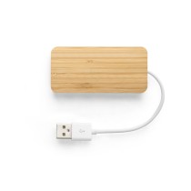 MOSER. HUB z 2 portami USB-A i 1 portem USB-C z bambusa