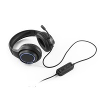 Thorne Headset RGB. Słuchawki do gier ABS z kablem, mikrofonem i diodami LED RGB