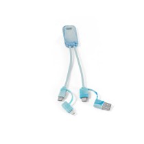 BERNERS. Superszybki kabel USB 6 w 1 wykonany w przetworzonego PET (100% rPET)