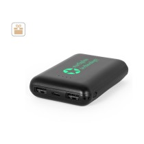 LEAKEY 8. Power bank 8.000 mAh w ABS pochodzącego z recyklingu (100% rABS)