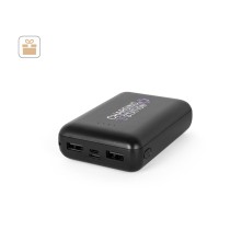 LEAKEY 10. Power bank 10'000 mAh wykonany w ABS pochodzącego z recyklingu (100% rABS)