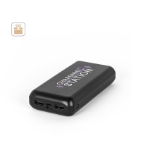 LEAKEY 20. Power bank 20'000 mAh wykonany w ABS pochodzącego z recyklingu (100% rABS)