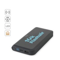BECKER 10. Power bank o pojemności 10 000 mAh wykonany z ABS pochodzącego z recyklingu (100% rABS) z superszybką ładowarką 