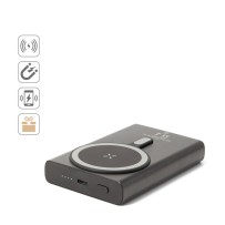 WRIGHT 10. Magnetyczny powerbank z superszybkim ładowaniem z recyklingowanego aluminium i recyklingowanego ABS o pojemności 10