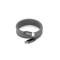 NADELLA. Kabel USB-C do USB-C z poliestrowym oplotem (60 W) i systemem magnetycznym ułatwiającym zwijanie