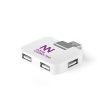 JANNES. HUB z 4 portami USB-A z ABS