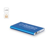 MARCET. Power bank slim 4'000 mAh z ABS z recyklingu (70% rABS) i aluminium z recyklingu (30% rAL)