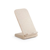 ENGLERT. Uchwyt na smartfon z szybką ładowarką bezprzewodową 10 W wykonany w ABS pochodzącego z recyklingu (70% rABS) i wł