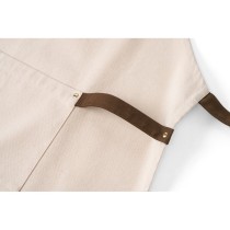 HOLM. Fartuch z płótna 100% bawełny (320 g/m²) z metalowymi detalami